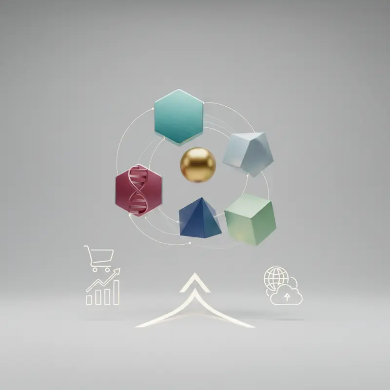 Çeşitli ürünlerin yer aldığı modern bir e-ticaret görüntüsü.