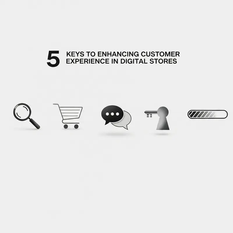 Dijital alışveriş deneyimini simgeleyen bir görsel